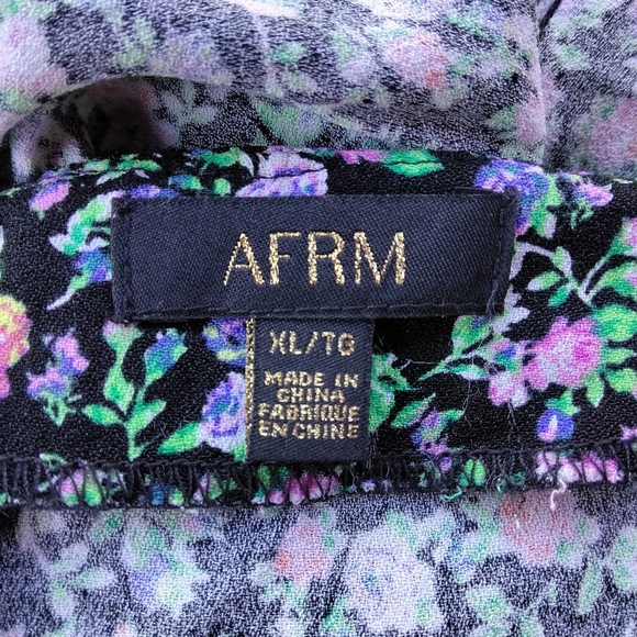 AFRM‎ Rennia Moody Floral Print High Waist Maxi Skirt Back Slit Size XL - Picture 10 of 11